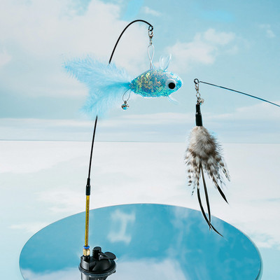 Undiță de pescuit jucărie cu pisici - mai multe modele