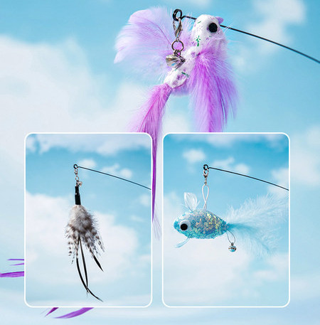 Undiță de pescuit jucărie cu pisici - mai multe modele