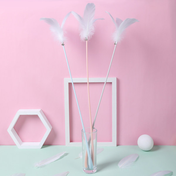 Mänguasi sulgedega kassidele