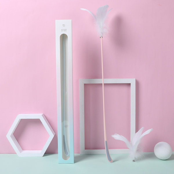 Kassi mänguasi sulgedega - õngeritva tüüpi