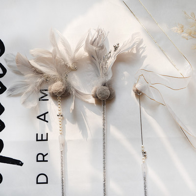 Kassi mänguasi sulgedega - 1 või 3 tükki