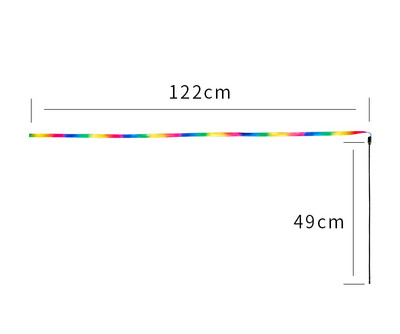 Rotaļlieta kaķim ar garu lentu tipa makšķeri