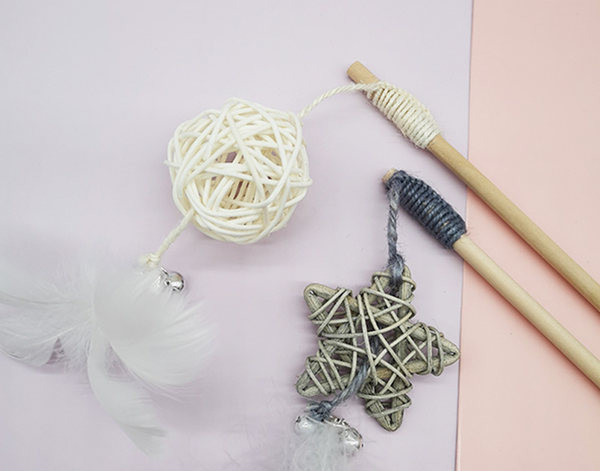 Diferite modele de jucărie pentru pisici cu pene de undiță