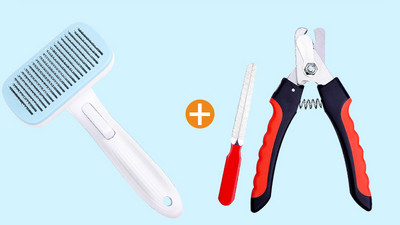 Kaķu ķemmes birste ar vieglas tīrīšanas funkciju