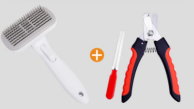 Kaķu ķemmes birste ar vieglas tīrīšanas funkciju