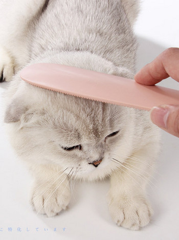 Χτένι γάτας σε ροζ και γκρι