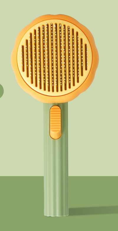 Perie din plastic pentru pisici cu funcție de curățare ușoară