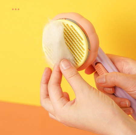 Perie din plastic pentru pisici cu funcție de curățare ușoară