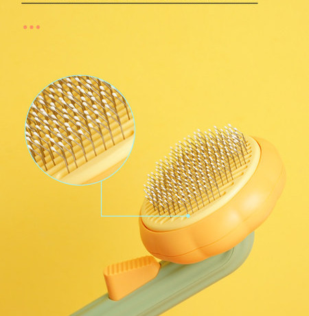 Perie din plastic pentru pisici cu funcție de curățare ușoară