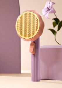 Perie pentru pisici cu buton pentru curatare usoara