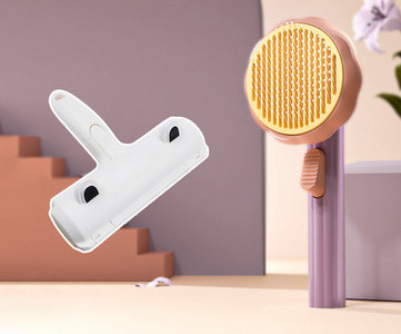 Perie pentru pisici cu buton pentru curatare usoara