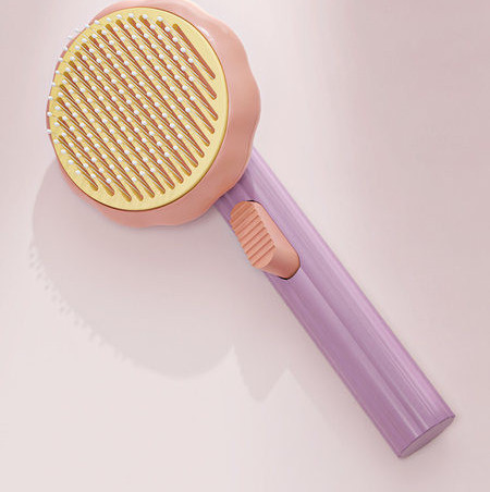 Perie pentru pisici cu buton pentru curatare usoara