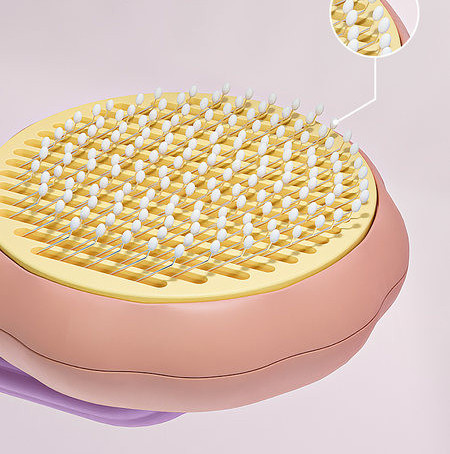 Perie pentru pisici cu buton pentru curatare usoara