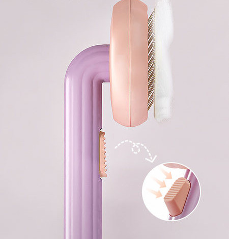 Perie pentru pisici cu buton pentru curatare usoara