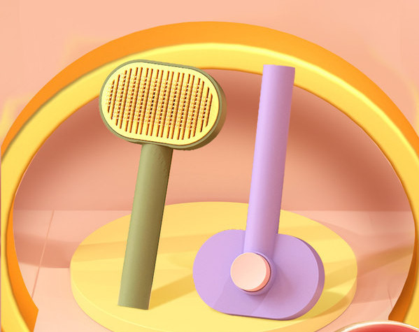 Πλαστική οβάλ βούρτσα με εύκολη λειτουργία καθαρισμού