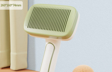 Perie pentru pieptănarea părului și un nasture pentru curățare ușoară