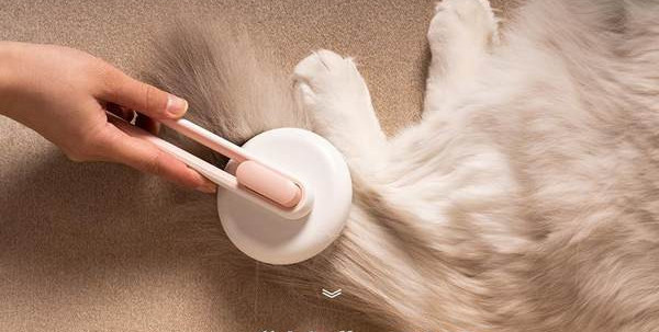 Perie pentru pisici cu funcție de curățare ușoară