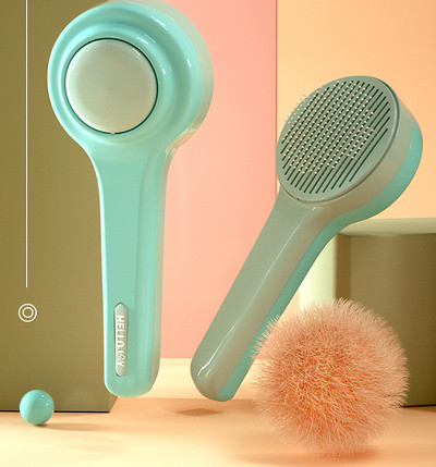 Perie pentru îndepărtarea părului în două modele pentru pisici