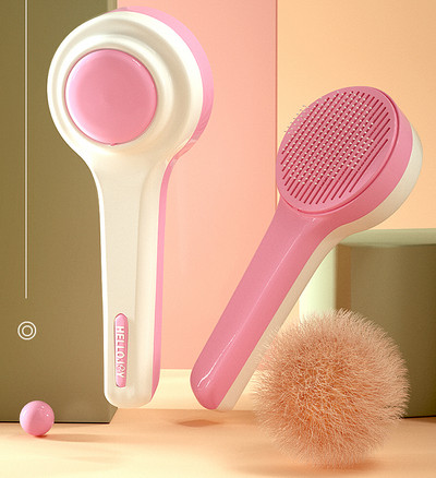 Perie pentru îndepărtarea părului în două modele pentru pisici