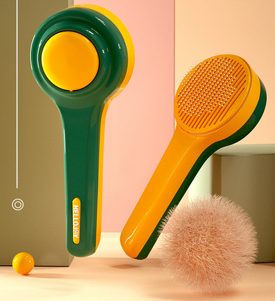 Perie pentru îndepărtarea părului în două modele pentru pisici