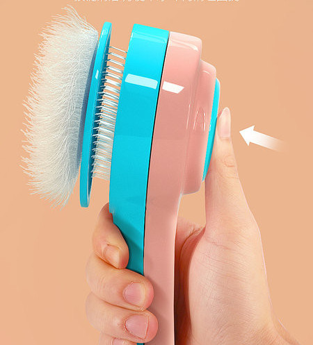 Perie pentru îndepărtarea părului în două modele pentru pisici