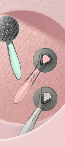 Στρογγυλή πλαστική βούρτσα με εύκολη λειτουργία καθαρισμού