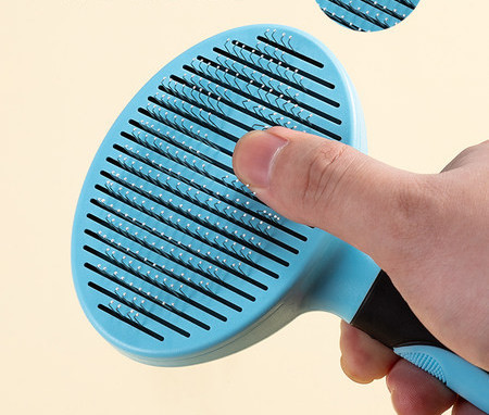Perie din plastic pentru păr de pisică cu funcție de curățare ușoară