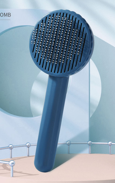 Pieptene rotund cu nasture pisica