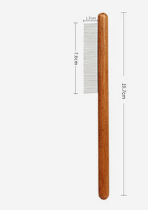 Pieptene din lemn cu freze metalice pentru pisici