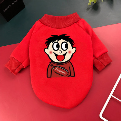 Imbracaminte de toamna-iarna pentru caini cu imprimeu color