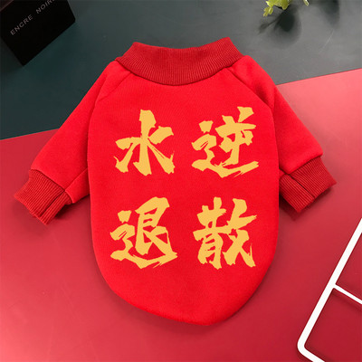 Imbracaminte de toamna-iarna pentru caini cu imprimeu color