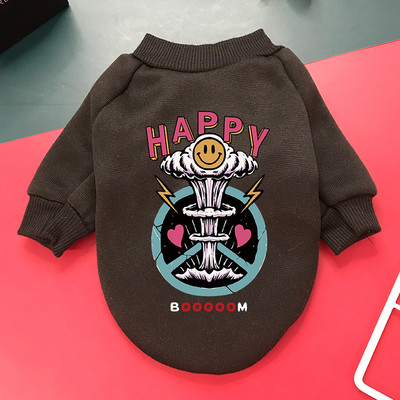 Imbracaminte de toamna-iarna pentru caini cu imprimeu color