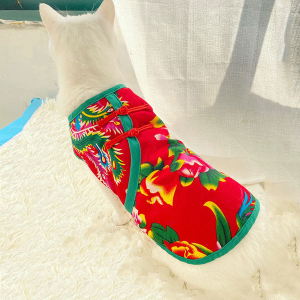 Vestă pentru câini cu model floral