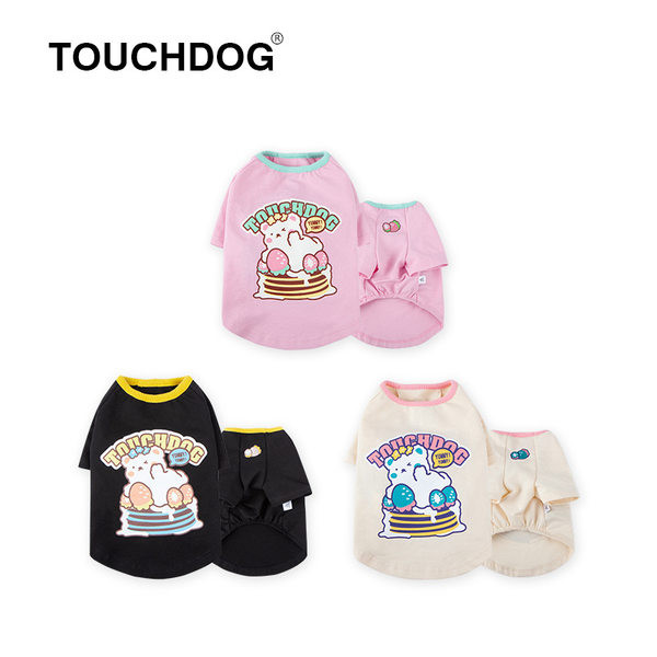 Tricou pentru caini cu aplicatie colorata