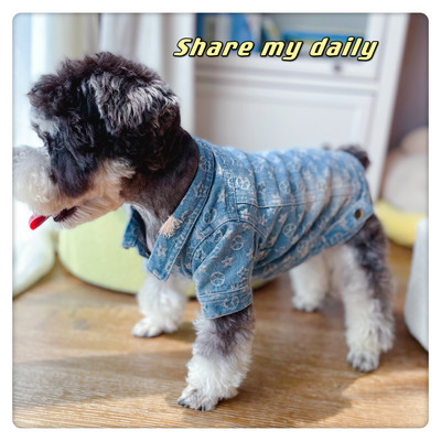 Salopete moderne din denim pentru caini
