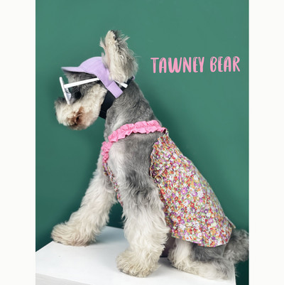 Rochie cu model floral pentru caini