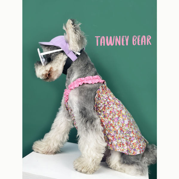 Rochie cu model floral pentru caini