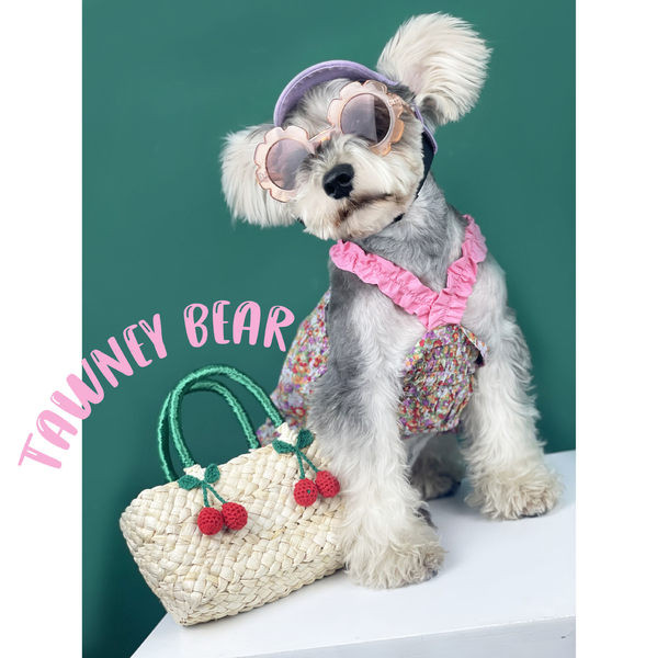 Rochie cu model floral pentru caini