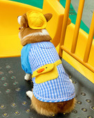 Bluză în carouri în albastru pentru câini