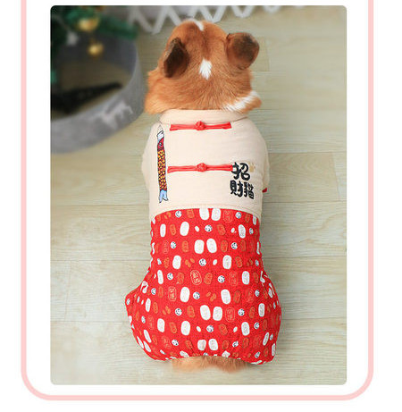 Îmbrăcăminte topică pentru câini în roșu