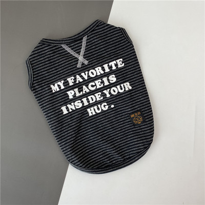 Vestă din bumbac cu inscripție pentru câini