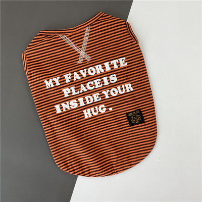 Vestă din bumbac cu inscripție pentru câini