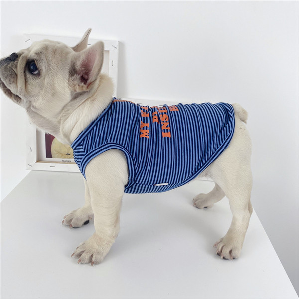 Vestă din bumbac cu inscripție pentru câini