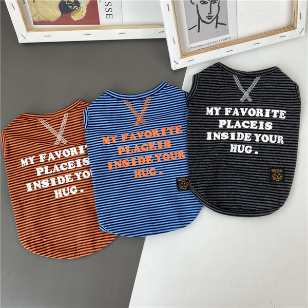 Vestă din bumbac cu inscripție pentru câini