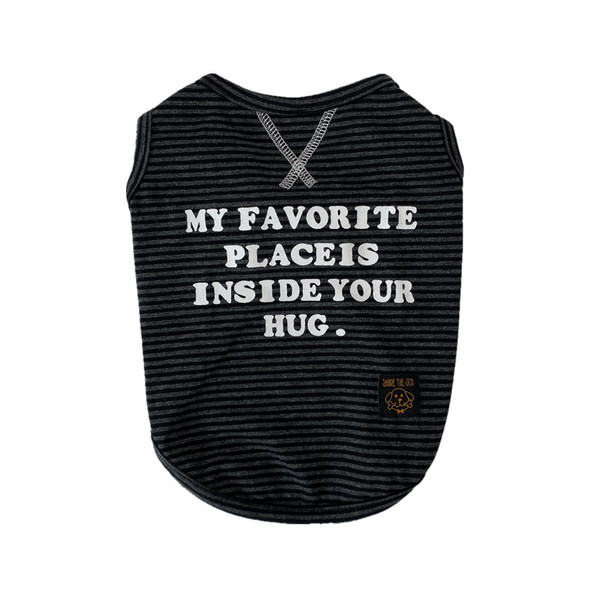 Vestă din bumbac cu inscripție pentru câini