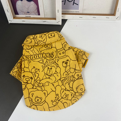 Cămașă pentru câini în albastru și galben