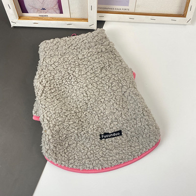 Îmbrăcăminte modernă de pluș pentru câini cu fermoar