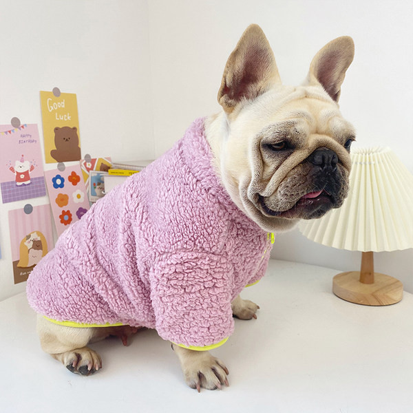 Îmbrăcăminte modernă de pluș pentru câini cu fermoar