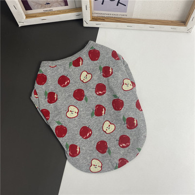 Βαμβακερή μπλούζα για σκύλους με έγχρωμη στάμπα