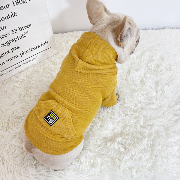 Bluza cu buzunar si gluga pentru caini